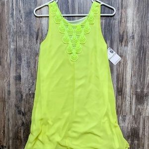 Neon Yellow Lace Summer Dress, Dress Up Boutique